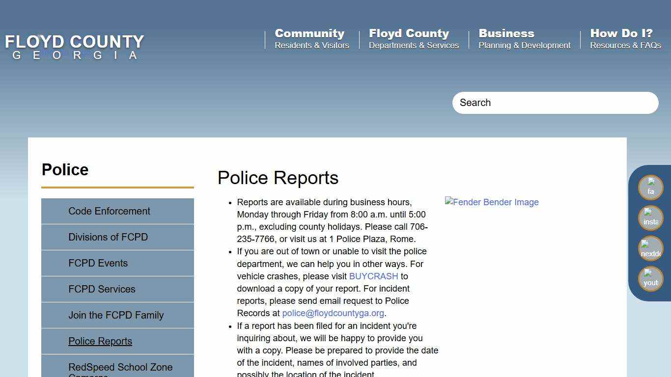 Police Reports | Floyd County Georgia